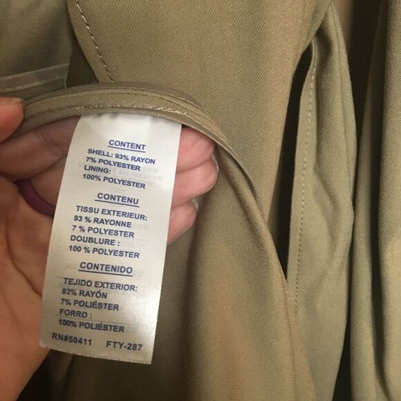 Rachel Roy Brown Tan Cinched Sleeve Trench Coat M - Picture 8 of 8